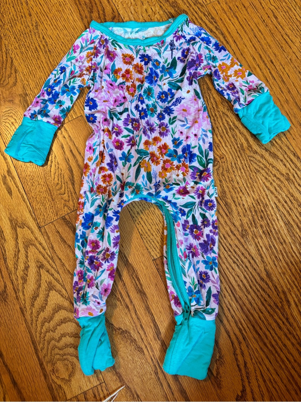 Little Sleepies NB crescent zippy